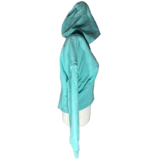 Fabletics Dakota Hooded Mint Cropped Full Zip Workout Jacket Women's Medium - Picture 4 of 8
